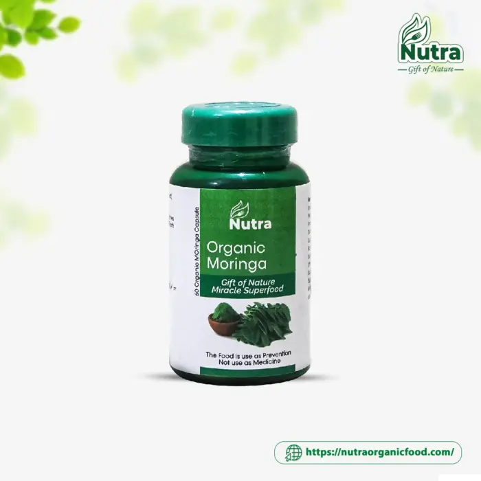 Organic Moringa, অর্গানিক মরিঙ্গা (30 CAP) - Image 1