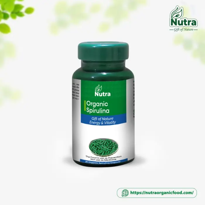 Organic Spirulina, অর্গানিক স্পিরুলিনা (30 CAP) - Image 1